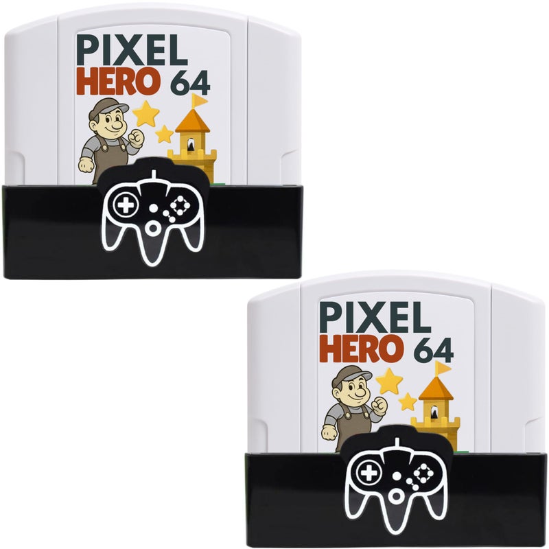 Skywin N64 Game Storage - Holder Fits and Organizes Cartridges - Simple and Stylish Design to Show Off Your Game Collection (2 Pack) - Image 1
